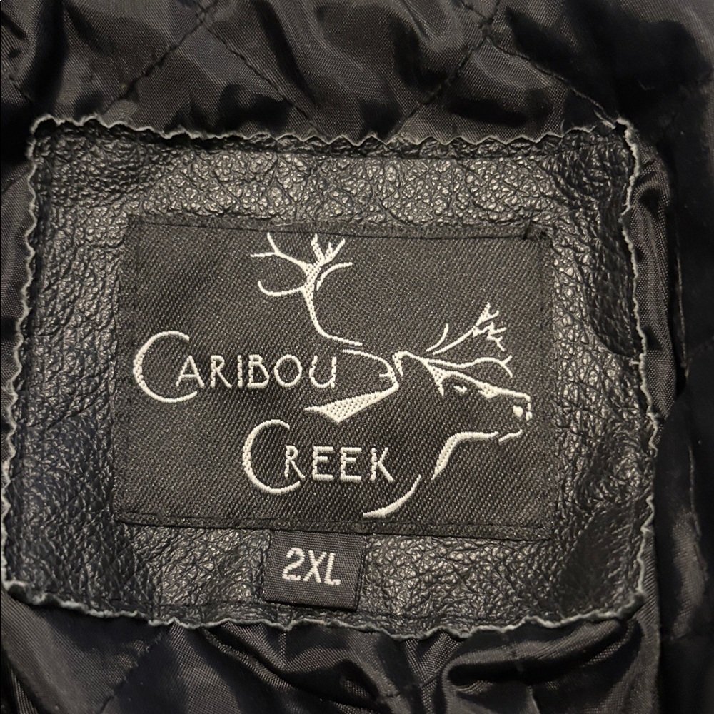 Caribou Creek VINTAGE 2XL Black Leather Jacket - Picture 3 of 5